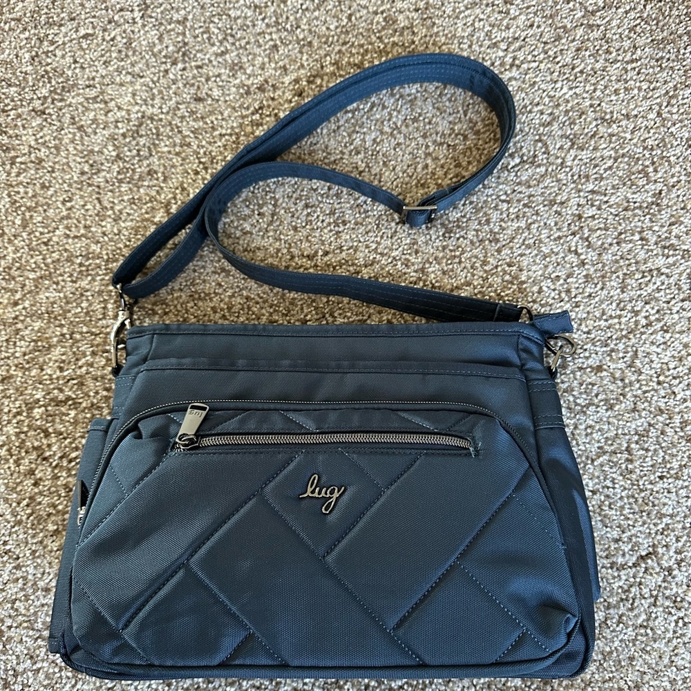 Lug shimmy LE crossbody in indigo ultra X